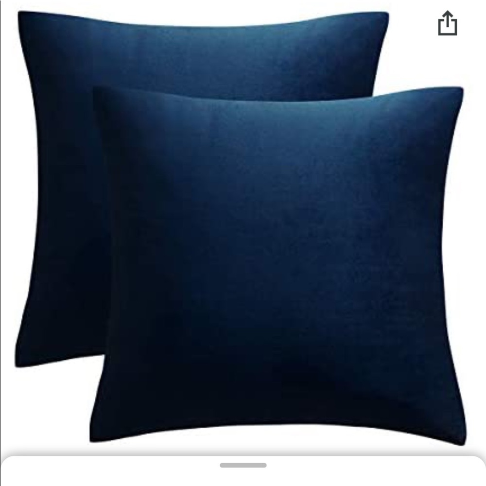 Juspurbet Decorative navy velvet pillow covers
